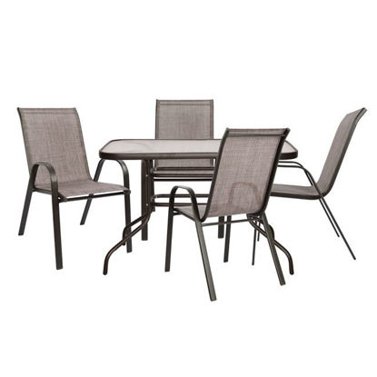 Εικόνα της ΣΕΤ ΤΡΑΠΕΖΑΡΙΑΣ 5ΤΜΧ ΜΕ 4 ΚΑΡΕΚΛΕΣ & ΤΡΑΠΕΖΙ HM5193.02