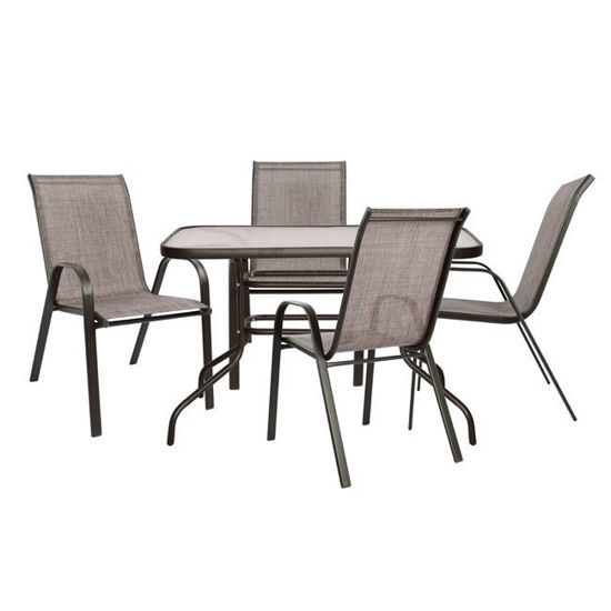 Εικόνα της ΣΕΤ ΤΡΑΠΕΖΑΡΙΑΣ 5ΤΜΧ ΜΕ 4 ΚΑΡΕΚΛΕΣ & ΤΡΑΠΕΖΙ HM5193.02