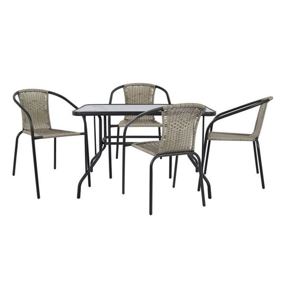 Εικόνα της ΣΕΤ ΤΡΑΠΕΖΑΡΙΑΣ 5ΤΜΧ ΜΕ ΚΑΡΕΚΛΕΣ & ΤΡΑΠΕΖΙ HM5189.02