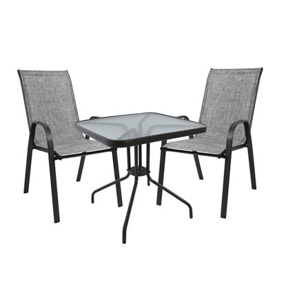 Εικόνα της ΣΕΤ ΤΡΑΠΕΖΑΡΙΑΣ ΜΕΤΑΛΛΙΚΗ 3ΤΜΧ ΜΕ 2 ΚΑΡΕΚΛΕΣ & 1 ΤΡΑΠΕΖΙ 70Χ70 HM5185.01