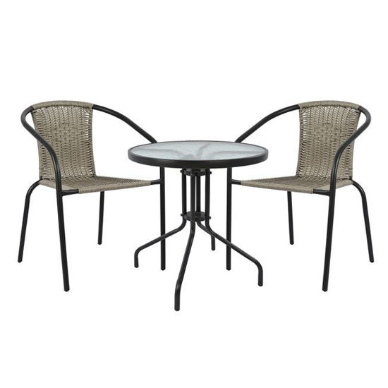 Εικόνα της ΣΕΤ ΤΡΑΠΕΖΑΡΙΑ 3ΤΜΧ ΚΑΡΕΚΛΕΣ ΚΑΙ ΤΡΑΠΕΖΙ HM5178.01