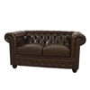 Εικόνα της ΚΑΝΑΠΕΣ 2ΘΕΣΙΟΣ T.CHESTERFIELD HM3010.01 ΤΕΧΝΟΔΕΡΜΑ ΣΚΟΥΡΟ ΚΑΦΕ