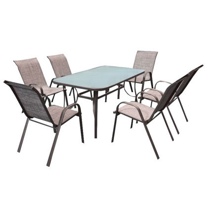 Εικόνα της ΣΕΤ ΤΡΑΠΕΖΑΡΙΑ HM5119.02 7ΤΜΧ 1 ΤΡΑΠΕΖΙ+6ΚΑΡΕΚΛΕΣ ΚΑΦΕ HOMEMARKT