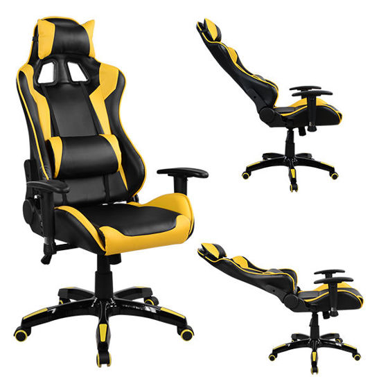 Εικόνα της ΠΟΛΥΘΡΟΝΑ GAMING HM1056.11 HOMEMARKT ΜΑΥΡΟ-ΚΙΤΡΙΝΟ PU