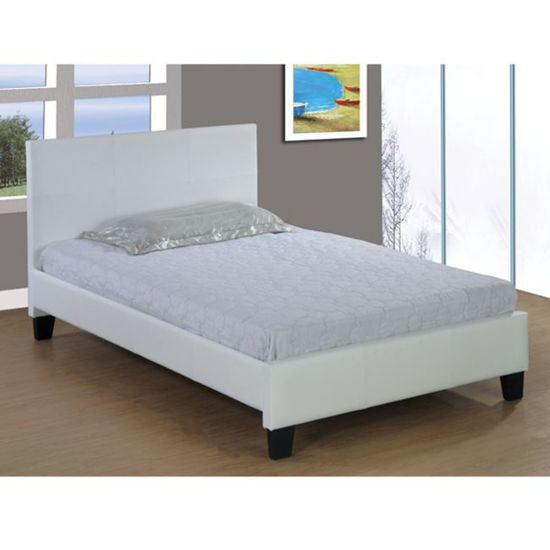 Εικόνα της ΚΡΕΒΑΤΙ FENIA 110X190 εκ.ΔΕΡΜΑΤΙΝΗ ΜΑΤ ΛΕΥΚΟ HM530.02