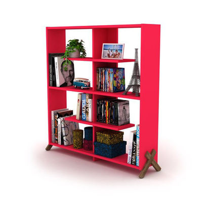 Εικόνα της ΒΙΒΛΙΟΘΗΚΗ KIPP ΣΕ ΧΡΩΜΑ ΡΟΖ-ΚΑΡΥΔΙ HM2244.04