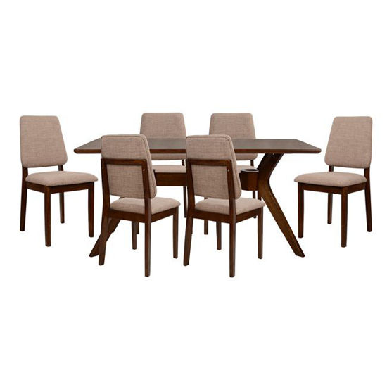 Εικόνα της ΣΕΤ ΤΡΑΠΕΖΑΡΙΑΣ 7ΤΜΧ ΚΑΡΥΔΙ ΤΡΑΠΕΖΙ HM0160 ΚΑΙ ΚΑΡΕΚΛΕΣ HM0156