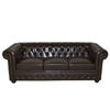Εικόνα της ΚΑΝΑΠΕΣ 3ΘΕΣΙΟΣ T.CHESTERFIELD HM3009.01 ΤΕΧΝΟΔΕΡΜΑ ΣΚΟΥΡΟ ΚΑΦΕ