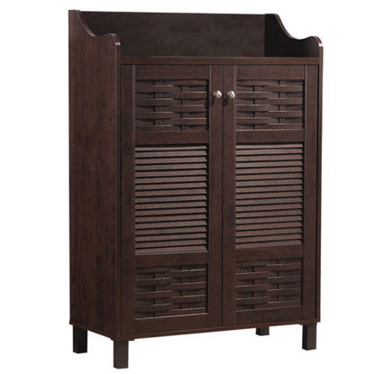 Εικόνα της ΠΑΠΟΥΤΣΟΘΗΚΗ-ΝΤΟΥΛΑΠΙ HM2230.01 WENGE 77X40X121εκ.