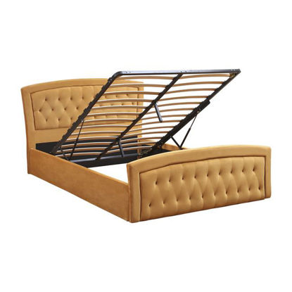 Εικόνα της ΚΡΕΒΑΤΙ ODELIA ΒΕΛΟΥΔΟ ΧΡΥΣΟ ΜΕ ΑΠΟΘΗΚΕΥΤΙΚΟ ΧΩΡΟ 160x200 HM581.07