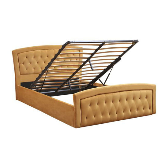 Εικόνα της ΚΡΕΒΑΤΙ ODELIA ΒΕΛΟΥΔΟ ΧΡΥΣΟ ΜΕ ΑΠΟΘΗΚΕΥΤΙΚΟ ΧΩΡΟ 160x200 HM581.07