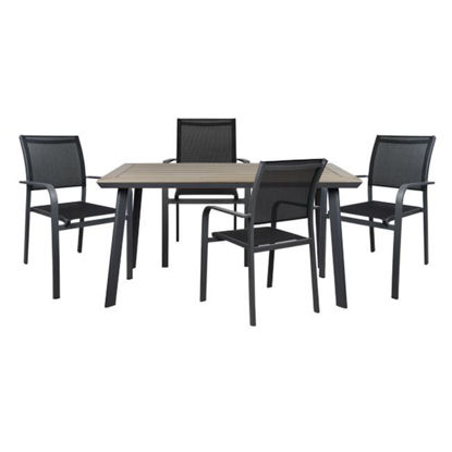 Εικόνα της ΣΕΤ ΤΡΑΠΕΖΑΡΙΑ 5ΤΜΧ ΤΡΑΠΕΖΙ ΑΝΘΡΑΚΙ & 4 ΚΑΡΕΚΛΕΣ EROS ΑΝΘΡΑΚΙ