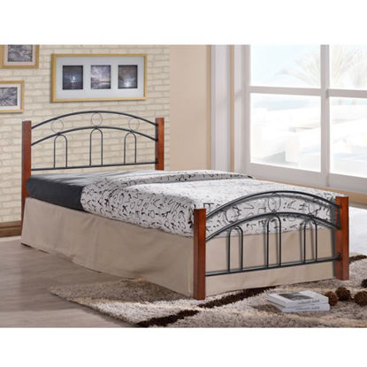 Εικόνα της ΚΡΕΒΑΤΙ ΜΕΤΑΛΛΟ ΞΥΛΟ ΗΜΙΔΙΠΛΟ HM342 110X190 HOMEMARKT