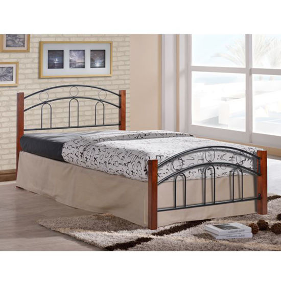 Εικόνα της ΚΡΕΒΑΤΙ ΜΕΤΑΛΛΟ ΞΥΛΟ ΗΜΙΔΙΠΛΟ HM342 110X190 HOMEMARKT