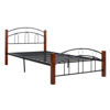 Εικόνα της ΚΡΕΒΑΤΙ ΜΕΤΑΛΛΟ ΞΥΛΟ ΗΜΙΔΙΠΛΟ HM342 110X190 HOMEMARKT