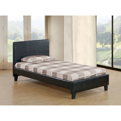 Εικόνα της ΚΡΕΒΑΤΙ FENIA 110X190 εκ.ΔΕΡΜΑΤΙΝΗ ΚΑΦΕ HM530.01