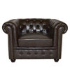 Εικόνα της ΠΟΛΥΘΡΟΝΑ T.CHESTERFIELD HM3011.01 ΤΕΧΝΟΔΕΡΜΑ ΣΚΟΥΡΟ ΚΑΦΕ