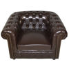 Εικόνα της ΠΟΛΥΘΡΟΝΑ T.CHESTERFIELD HM3011.01 ΤΕΧΝΟΔΕΡΜΑ ΣΚΟΥΡΟ ΚΑΦΕ