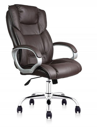 Εικόνα της Καρέκλα Διευθυντική Comfort Καφέ Δέρμα PU