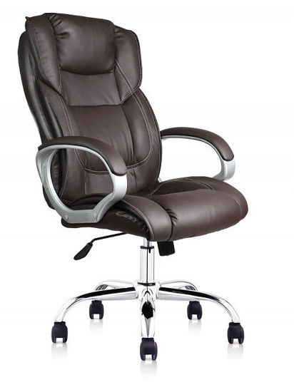 Εικόνα της Καρέκλα Διευθυντική Comfort Καφέ Δέρμα PU