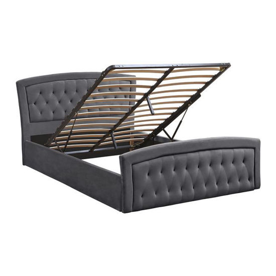 Εικόνα της ΚΡΕΒΑΤΙ ODELIA ΒΕΛΟΥΔΟ ΓΚΡΙ ΜΕ ΑΠΟΘΗΚΕΥΤΙΚΟ ΧΩΡΟ 160x200 HM581.01