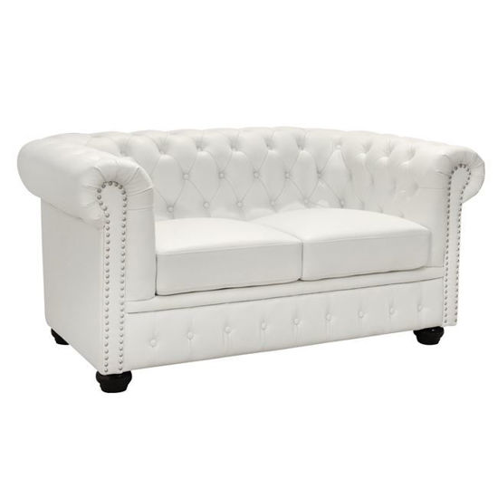 Εικόνα της ΚΑΝΑΠΕΣ 2ΘΕΣΙΟΣ T.CHESTERFIELD HM3010.02 ΤΕΧΝΟΔΕΡΜΑ ΛΕΥΚΟ ΜΑΤ