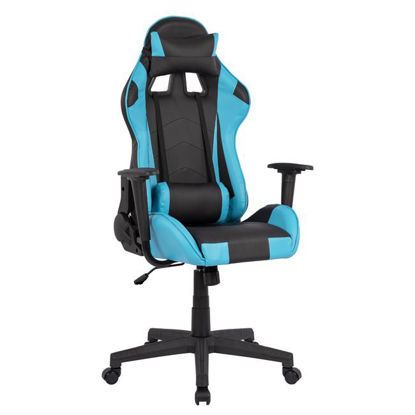 Εικόνα της ΠΟΛΥΘΡΟΝΑ GAMING ΓΡΑΦΕΙΟΥ HM1137.08 ΜΑΥΡΟ-ΣΙΕΛ PU