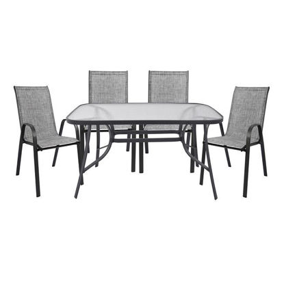 Εικόνα της ΣΕΤ ΤΡΑΠΕΖΑΡΙΑΣ 5ΤΜΧ ΜΕ 4 ΚΑΡΕΚΛΕΣ & ΤΡΑΠΕΖΙ HM5200.01