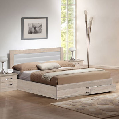 Εικόνα της ΚΡΕΒΑΤΙ HM322.02 & 2ΣΥΡΤΑΡΙΑ SONAMA & ΑΣΠΡΟ PU 150X200 HOMEMARKT