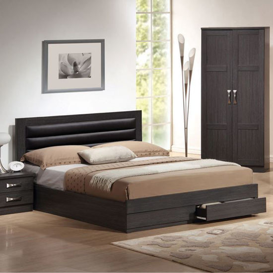 Εικόνα της ΚΡΕΒΑΤΙ HM322.01 & 2ΣΥΡΤΑΡΙΑ ZEBRANO & ΚΑΦΕ PU 150X200