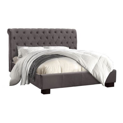 Εικόνα της ΚΡΕΒΑΤΙ QUEEN HM365.10 ΔΙΠΛΟ 150Χ200 ΜΕ ΥΦΑΣΜΑ ΒΕΛΟΥΔΟ ΓΚΡΙ 160Χ219Χ94Υεκ.