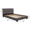 Εικόνα της ΚΡΕΒΑΤΙ QUEEN HM365.10 ΔΙΠΛΟ 150Χ200 ΜΕ ΥΦΑΣΜΑ ΒΕΛΟΥΔΟ ΓΚΡΙ 160Χ219Χ94Υεκ.