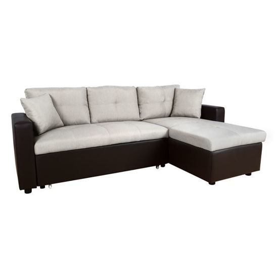 Εικόνα της ΚΑΝΑΠΕΣ ΓΩΝΙΑ ΚΡΕΒΑΤΙ HM3028.02 ΕΚΡΟΥ ΜΕ ΚΑΦΕ PU