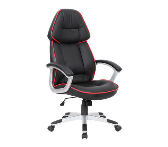 Εικόνα της ΚΑΡΕΚΛΑ ΓΡΑΦΕΙΟΥ GAMING ARIS HM1007 BUCKET ΜΑΥΡΟ PU - ΚΟΚΚΙΝΗ ΡΙΓΑ 69x68x(119-127) εκ.