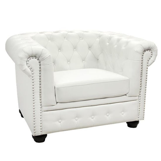 Εικόνα της ΠΟΛΥΘΡΟΝΑ T.CHESTERFIELD HM3011.02 ΤΕΧΝΟΔΕΡΜΑ ΛΕΥΚΟ ΜΑΤ