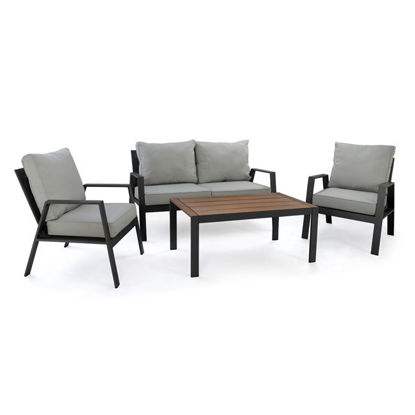 Εικόνα της ΣΕΤ 4ΤΜΧ ΑΛΟΥΜΙΝΙΟΥ ΓΚΡΙ HM5128.02 ΜΕ TEXTLINE ΜΑΥΡΟ