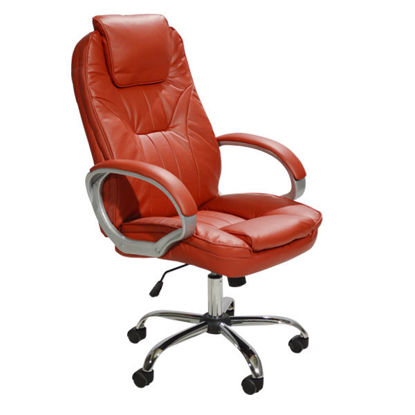 Εικόνα της Καρέκλα γραφείου ΚΟΚΚΙΝΗ HM1025.07 ΔΙΕΥΘΥΝΤΙΚΗ με πόδι Χρώμιο