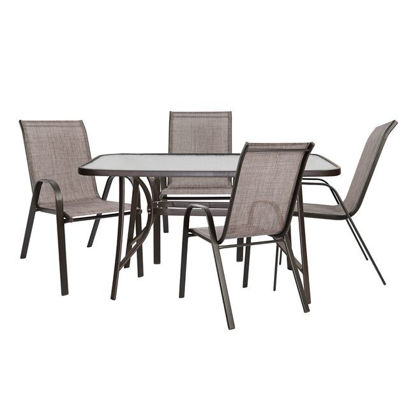 Εικόνα της ΣΕΤ ΤΡΑΠΕΖΑΡΙΑΣ 5ΤΜΧ ΜΕ 4 ΚΑΡΕΚΛΕΣ & ΤΡΑΠΕΖΙ HM5200.02