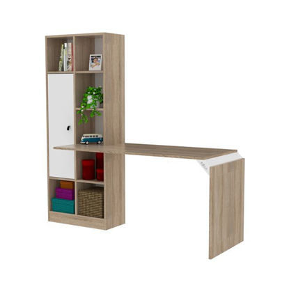 Εικόνα της ΓΡΑΦΕΙΟ ΜΕ ΒΙΒΛΙΟΘΗΚΗ OPUS ΣΕ ΧΡΩΜΑ SONAMA-ΛΕΥΚΟ HM2242.01