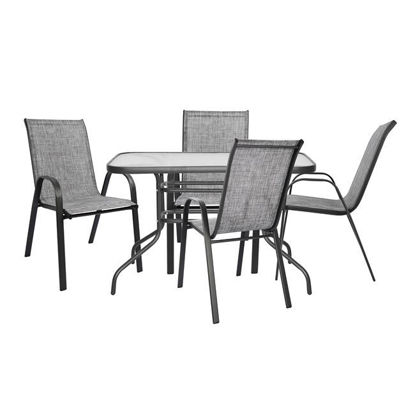 Εικόνα της ΣΕΤ ΤΡΑΠΕΖΑΡΙΑΣ 5ΤΜΧ ΜΕ 4 ΚΑΡΕΚΛΕΣ & ΤΡΑΠΕΖΙ HM5193.01