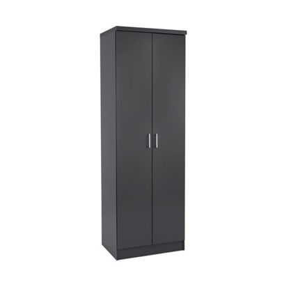 Εικόνα της ΠΑΠΟΥΤΣΟΘΗΚΗ ΞΥΛΙΝΗ ΜΕ 6 ΡΑΦΙΑ 60X43X180.5εκ. DARK GREY HM2379.10