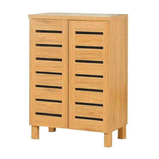 Εικόνα της Παπουτσοθήκη ξύλινη 2 πόρτες 60Χ33X87 Φυσικό