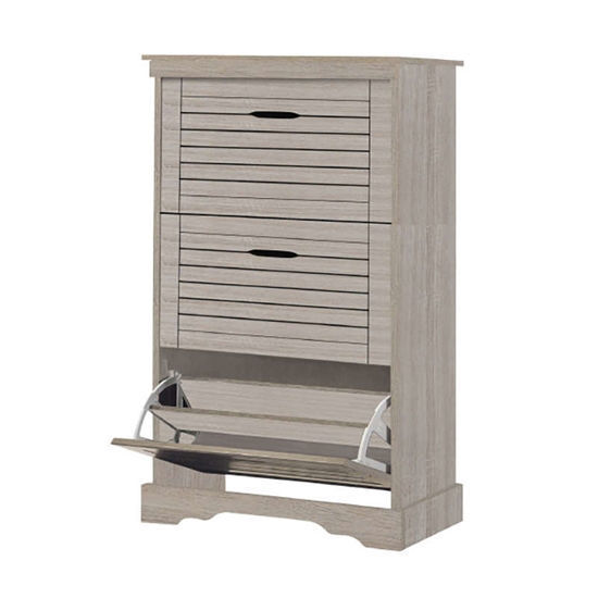 Εικόνα της Παπουτσοθήκη ξύλινη 3 συρτάρια 60Χ30Χ115 S. oak