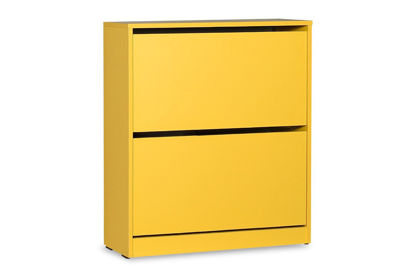 Εικόνα της Παπουτσοθήκη ανακλινόμενη Step 12 ζεύγων pakoworld σε χρώμα κίτρινο 73x26x84εκ