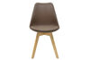 Εικόνα της Καρέκλα Gaston pakoworld πολυπροπυλενίου-PU χρώμα μόκα - φυσικό