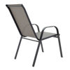 Εικόνα της Πολυθρόνα κήπου Calan pakoworld μέταλλο μαύρο-textilene γκρι