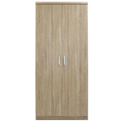 Εικόνα της Ντουλάπα ρούχων δίφυλλη LEGO pakoworld χρώμα sonoma 80x45x180εκ