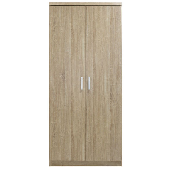 Εικόνα της Ντουλάπα ρούχων δίφυλλη LEGO pakoworld χρώμα sonoma 80x45x180εκ