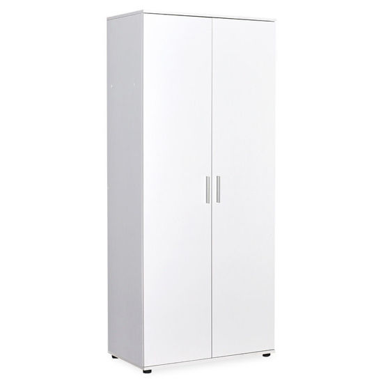 Εικόνα της Ντουλάπα ρούχων Trend pakoworld δίφυλλη χρώμα λευκό 80x47x187εκ