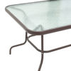 Εικόνα της Τραπέζι κήπου Valor pakoworld μέταλλο καφέ-γυαλί 140x80x70εκ